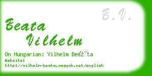 beata vilhelm business card